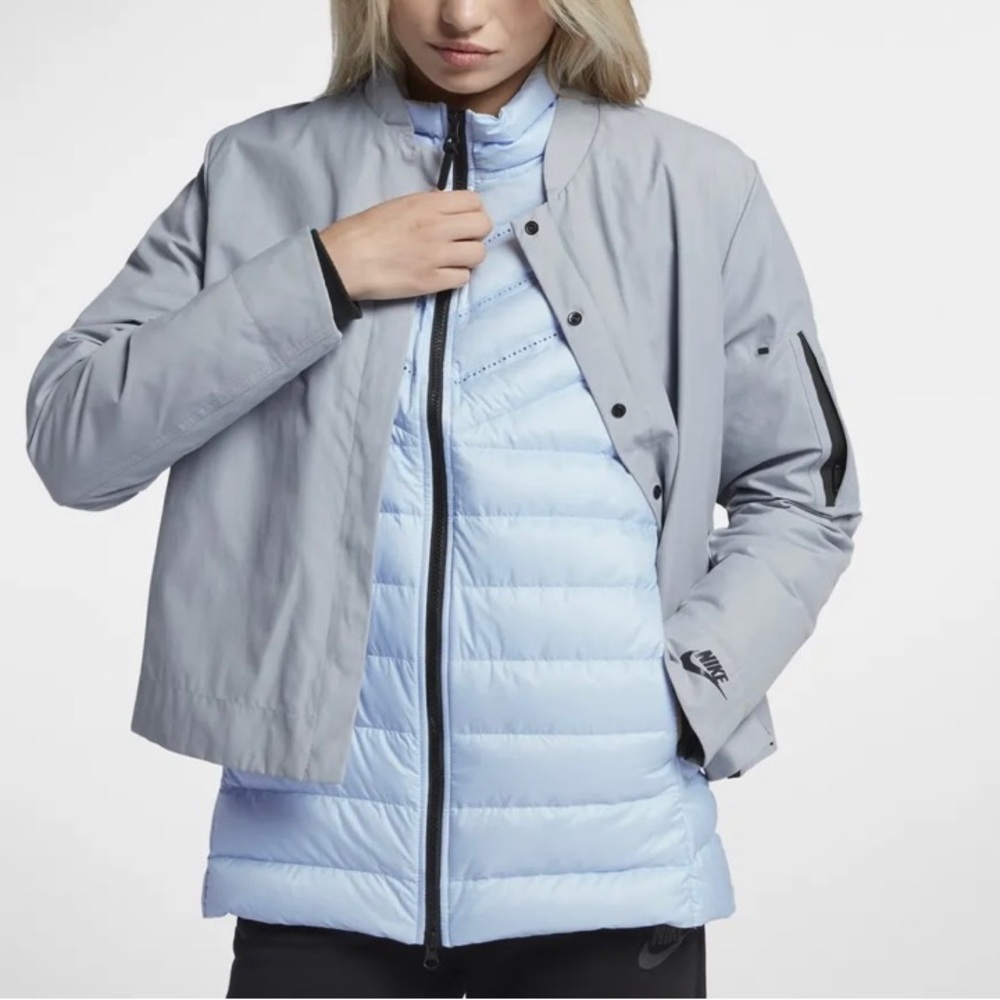 NWT Women's Nike Sportswear AeroLoft 3-in-1 Jacket Coat Blue